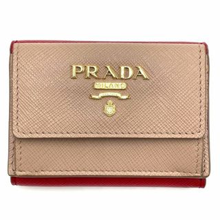 PRADA - 【美品】PRADA プラダ サフィアーノ コンパクトウォレット