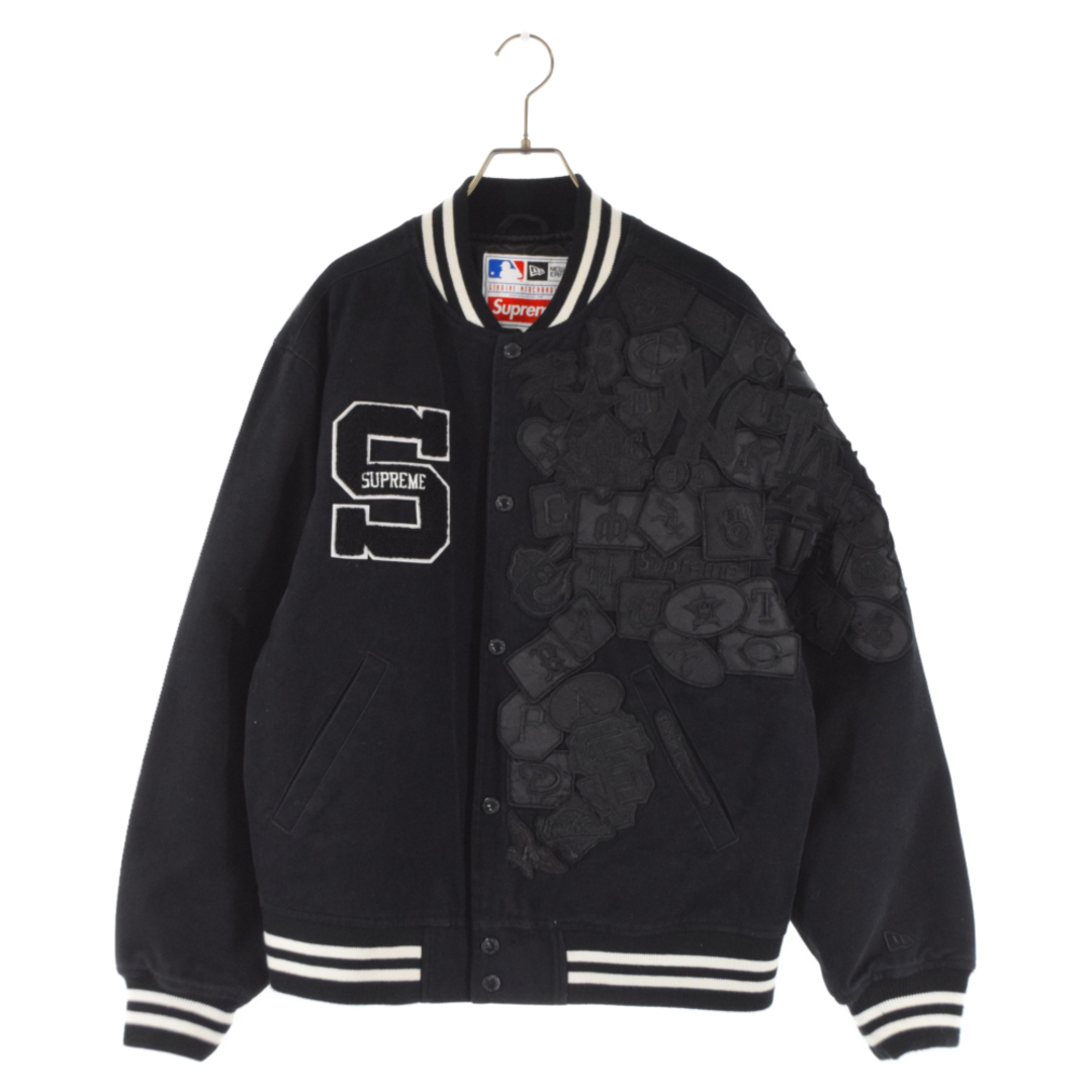 SUPREME シュプリーム 20SS×NEW ERA MLB Varsity Jacket ニューエラ バーシティージャケット ブラック