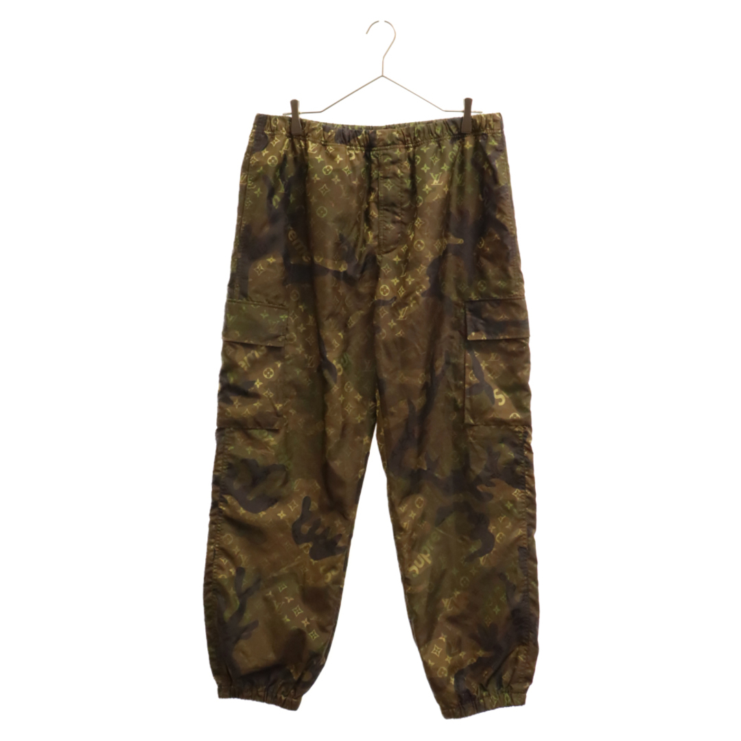 SUPREME シュプリーム 17AW×LOUIS VUITTON Monogram Nylon Track Pants Camo HDP91WDOL ルイヴィトン モノグラムナイロントラックパンツ カモフラ 迷彩 カーキ/ブラウン