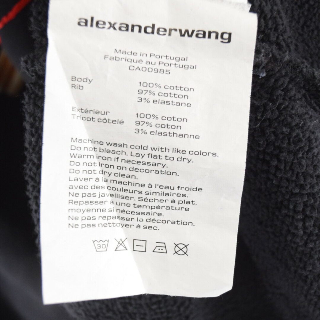 ALEXANDER WANG アレキサンダーワン 21AW LIPSTICK GRAPHIC HOODIE リップスティックプリントプルオーバーパーカー ブラック M