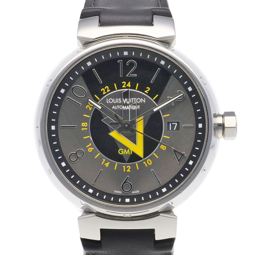 ルイヴィトン LOUIS VUITTON タンブールGMT 腕時計 時計 ステンレススチール Q1D31 メンズ