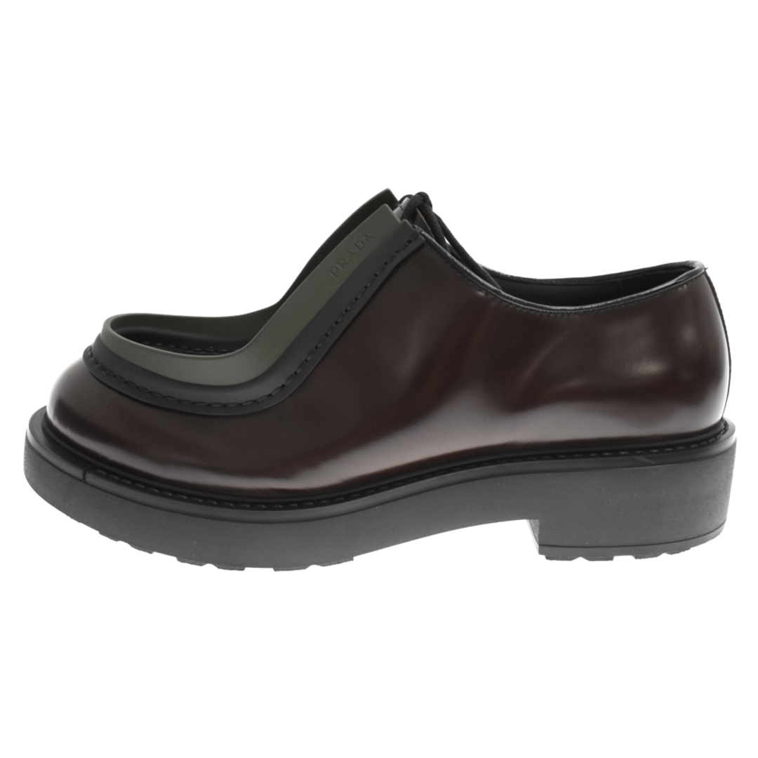 PRADA - PRADA プラダ 23AW ダイアパソン オペークブラッシュドレザー レースアップ シューズ ブラウン 2EG421