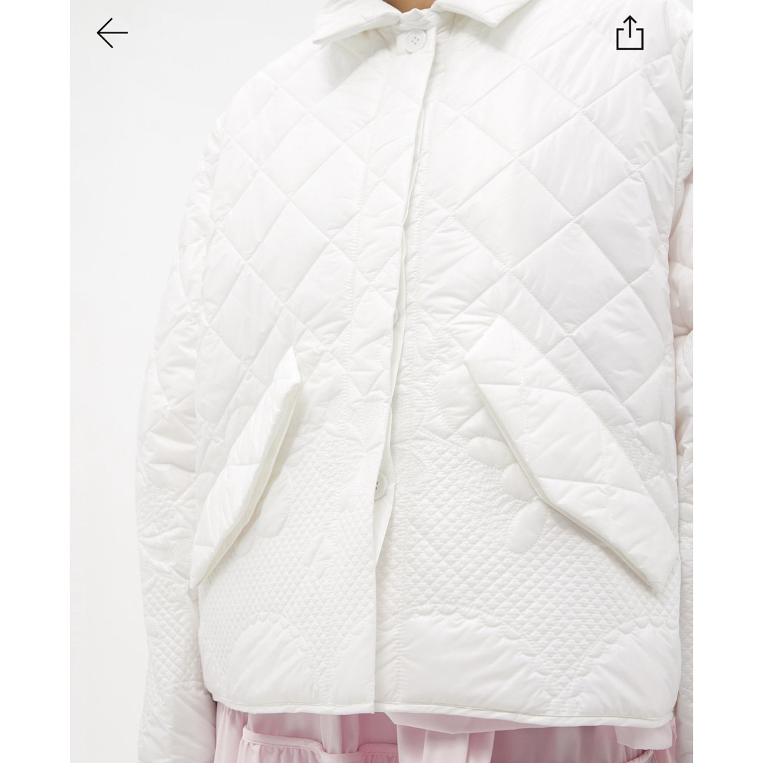 CECILIE BAHNSEN(セシリーバンセン)のceciliebahnsen  ホワイト　キルトジャケット レディースのジャケット/アウター(その他)の商品写真