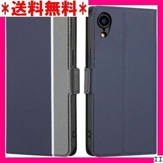 SN5 iPhone XR ケース 手帳型 薄型 軽量ケー + ネイビー 32(モバイルケース/カバー)