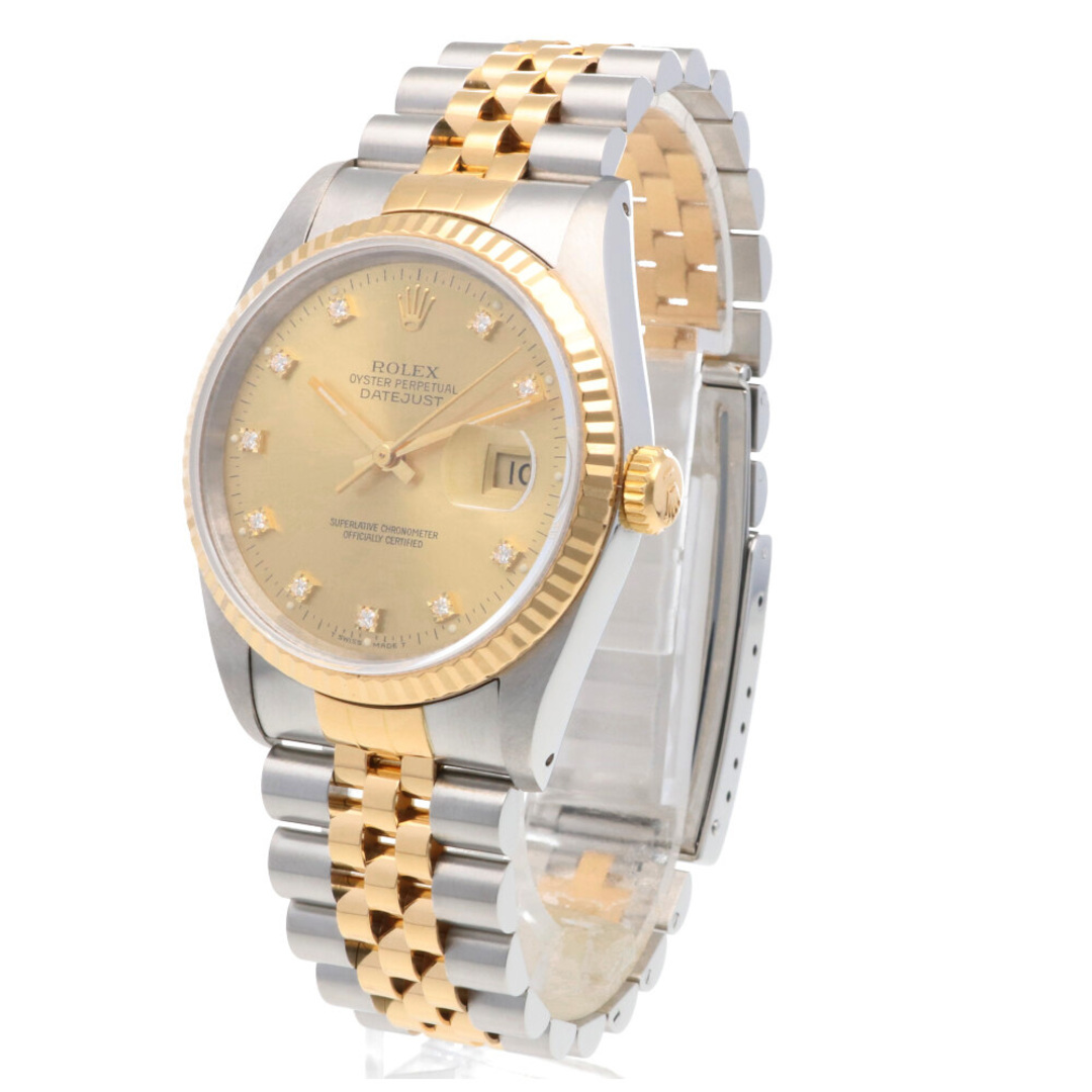 ロレックス ROLEX デイトジャスト 16233 シャンパン K18イエローゴールド ステンレススチール 自動巻き メンズ 腕時計