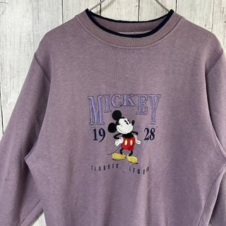 MICKEY ミッキーマウス スウェット 刺繍ロゴ vintage 90s(スウェット)