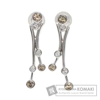 Kashikey ドッツピアス ブラウン ダイヤモンド ピアス K18PG レディース