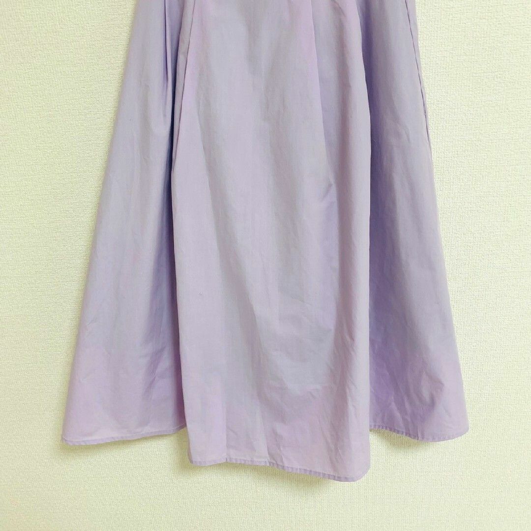 GU(ジーユー)のGU ジーユー　フレアスカート　パープル　S　きれいめ　オフィスカジュアル レディースのスカート(ひざ丈スカート)の商品写真