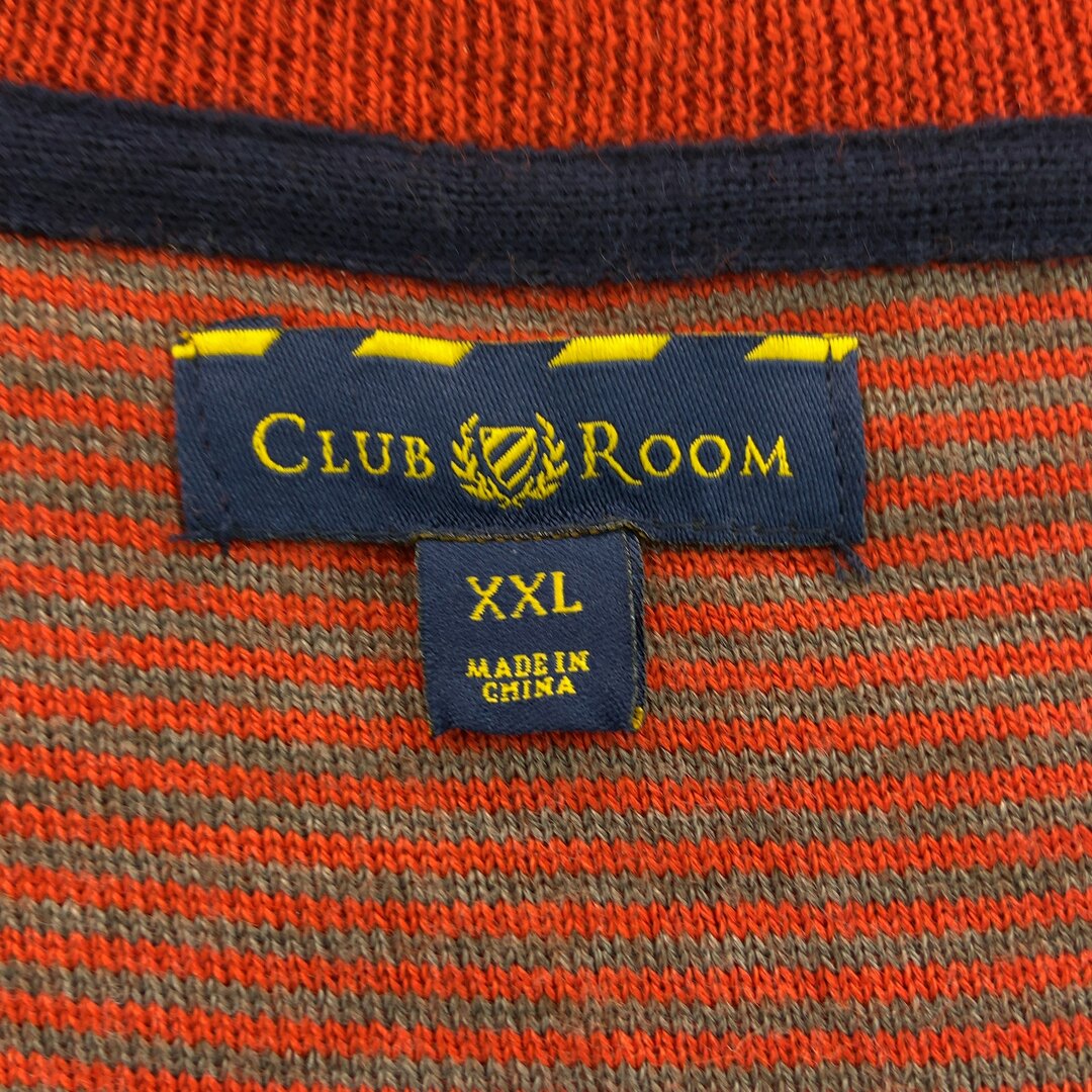 CLUB ROOM Vネック ハイゲージ オレンジ メンズ トップス ニット/セーター メンズのトップス(ニット/セーター)の商品写真