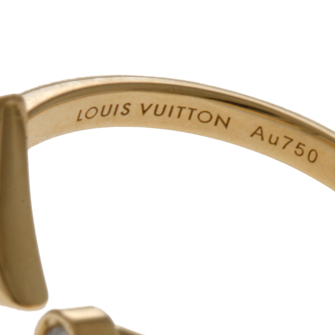 ルイヴィトン LOUIS VUITTON バーグ スター ブロッサム ミニ リング 指輪 12号 18金 K18イエローゴールド ダイヤモンド レディース