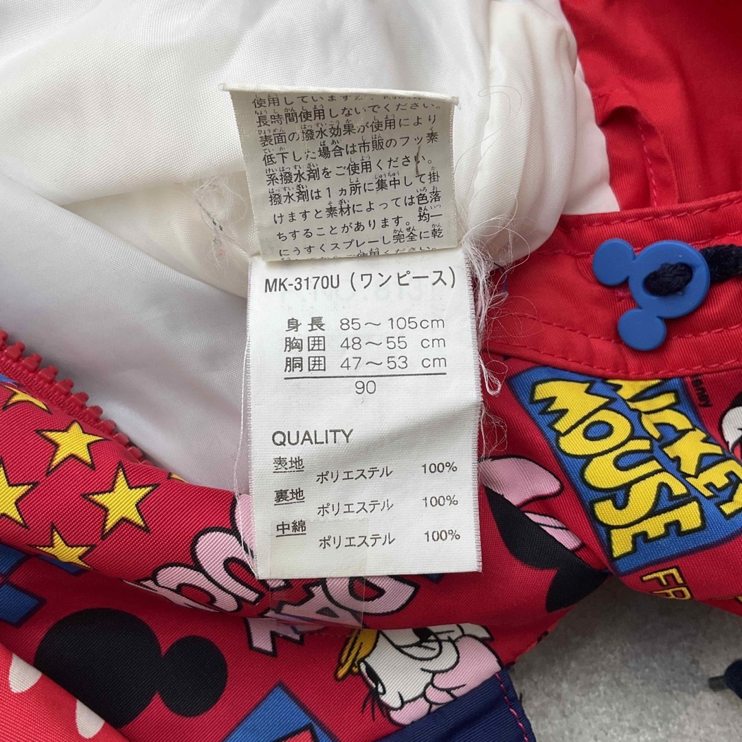 ミッキーマウス　ワンピース　90サイズ　中古 キッズ/ベビー/マタニティのキッズ服女の子用(90cm~)(ワンピース)の商品写真