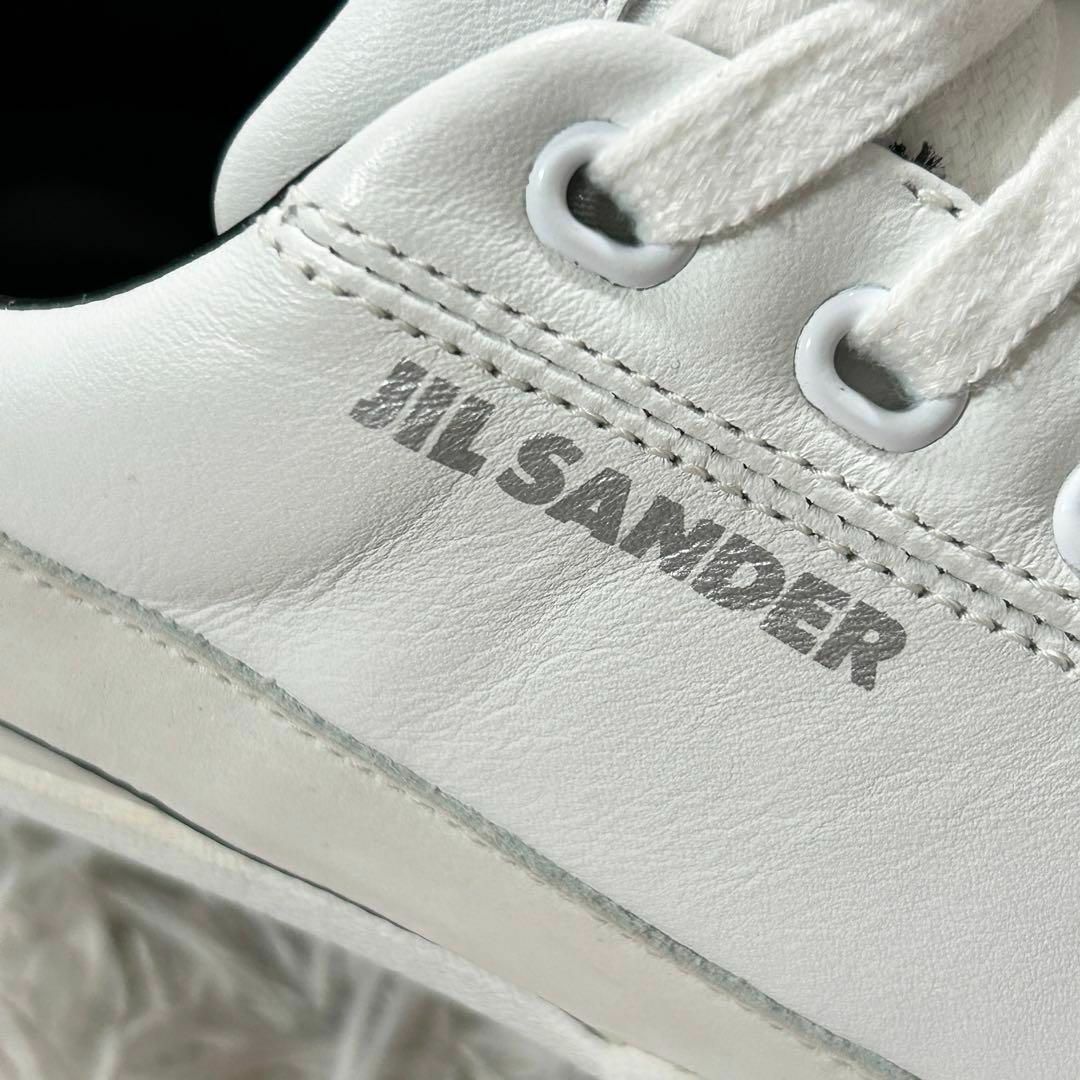 Jil Sander(ジルサンダー)のジルサンダー ロゴ スニーカー ホワイト レザー 箱付き ローカット レディースの靴/シューズ(スニーカー)の商品写真