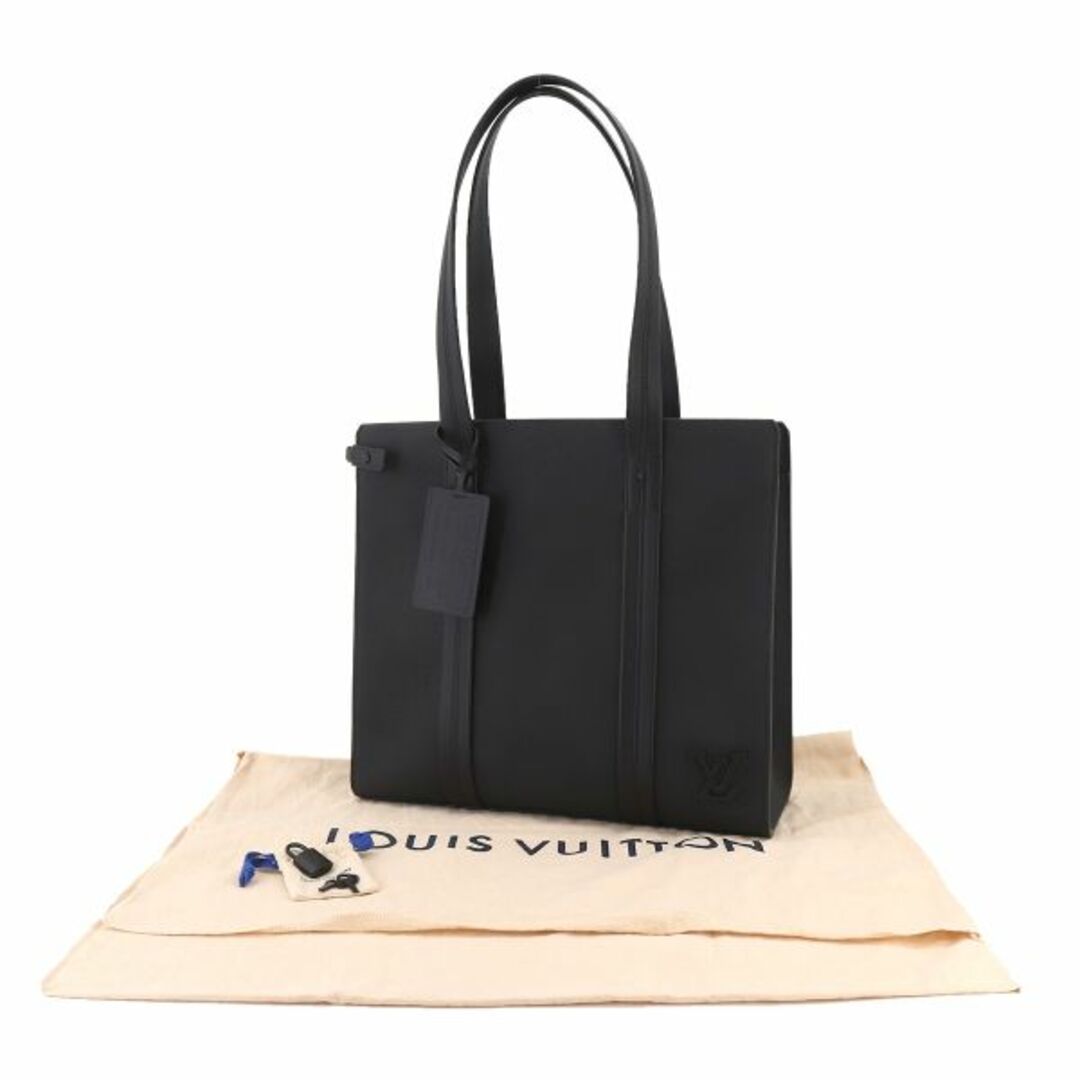 未使用 展示品 ルイ ヴィトン LOUIS VUITTON アエログラム テイクオフ トート バッグ レザー ブラック M57308 RFID VLP 90211227