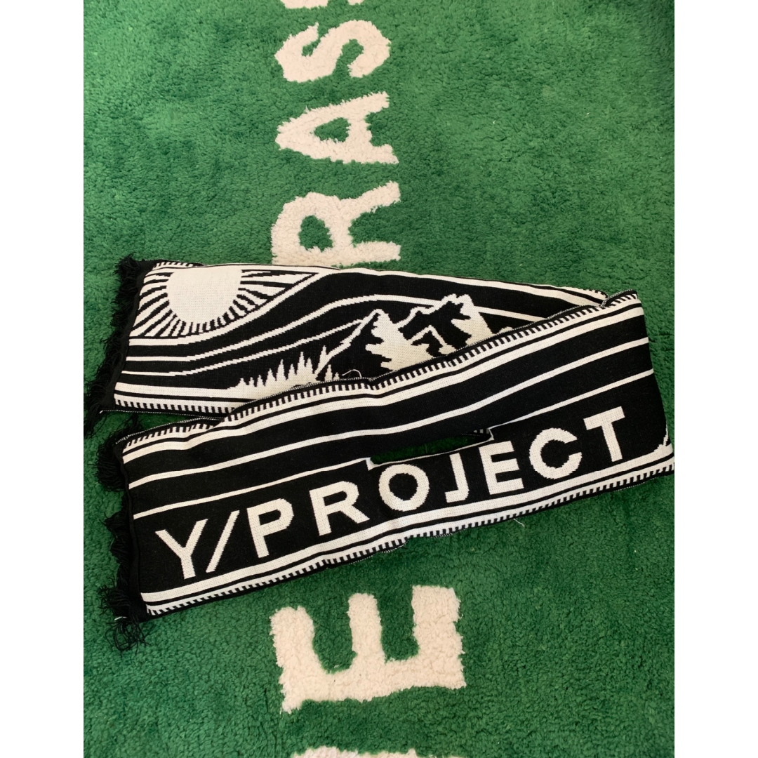 Y/Project ワイプロジェクトブラック ホワイト Pillow マフラー