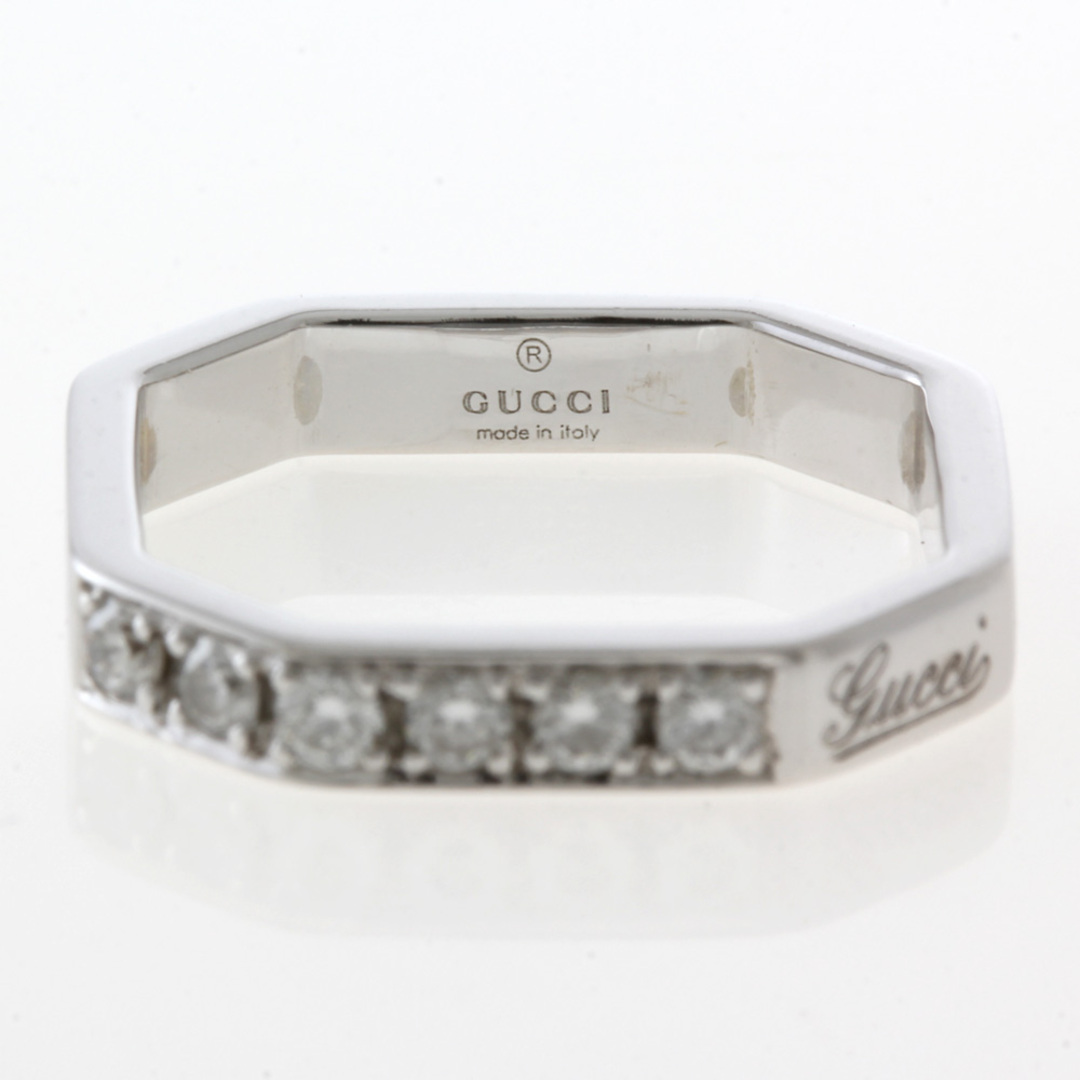 Gucci - グッチ GUCCI オクタゴナル リング 指輪 6号 18金 K18ホワイト