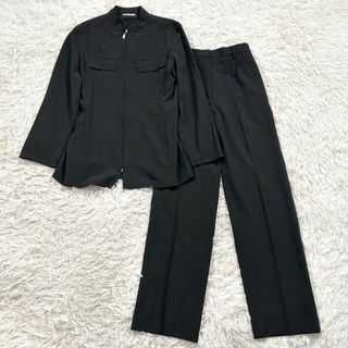 マックスマーラ(Max Mara)のマックスマーラ 白タグ セットアップ ジップ ジャケット ブラック 高級(スーツ)