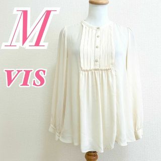 ヴィス(ViS)のVIS ビス　長袖ブラウス　ベージュ　M　オフィスカジュアル　きれいめ(シャツ/ブラウス(長袖/七分))