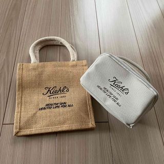 キールズ(Kiehl's)の【新品】キールズ　バニティポーチ　ジュートバッグ　（ノベルティ）(ノベルティグッズ)