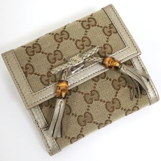 グッチ(Gucci)の【GUCCI】グッチ ベラ 三つ折り財布 バンブー メタリックゴールド 269984/kr11101ar(折り財布)