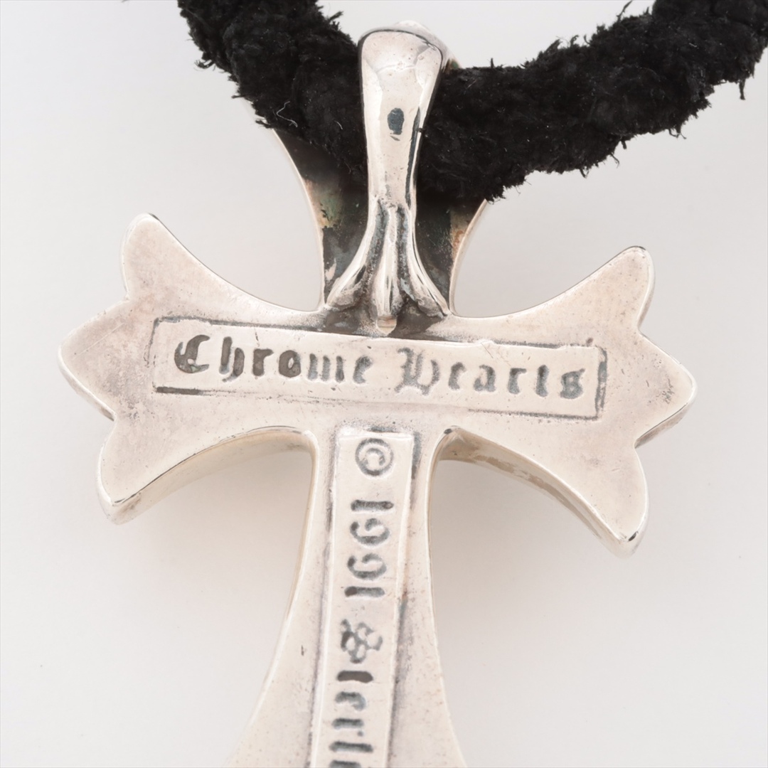Chrome Hearts(クロムハーツ)のクロムハーツ スモールCHクロス レザー×925   ユニセックス ネック レディースのアクセサリー(ネックレス)の商品写真