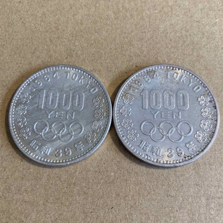 東京オリンピック記念　千円銀貨　2枚(その他)