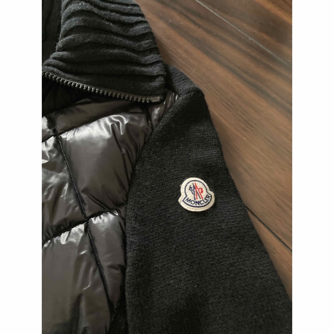 MONCLER(モンクレール)のモンクレールアウター ニット ダウンジャケット ナイロン ブラック レディースのジャケット/アウター(ダウンジャケット)の商品写真