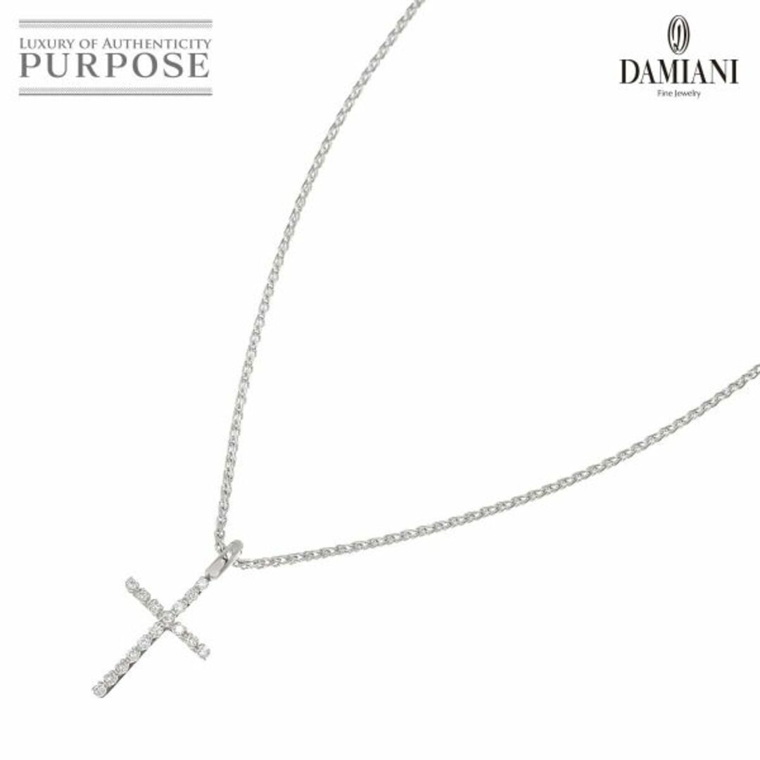 ダミアーニ DAMIANI クロス ダイヤ ネックレス 42cm Pt プラチナ VLP 90205392