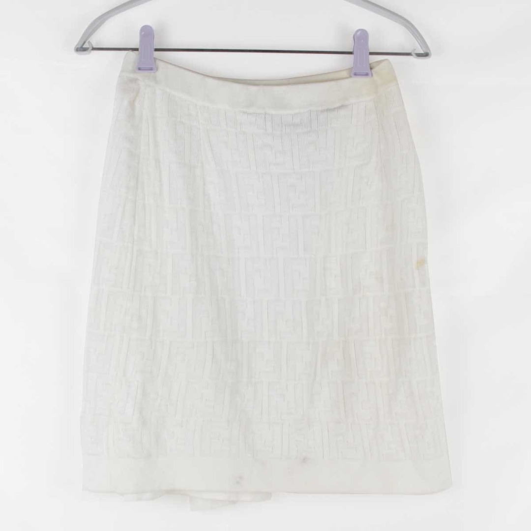 FENDI - 『USED』 FENDI フェンディ スカート コットン ホワイト【中古