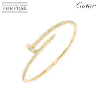 カルティエ(Cartier)のカルティエ Cartier ジュストアンクル #18 新型 ブレスレット ダイヤ K18 YG イエローゴールド 750 VLP 90210569(ブレスレット/バングル)