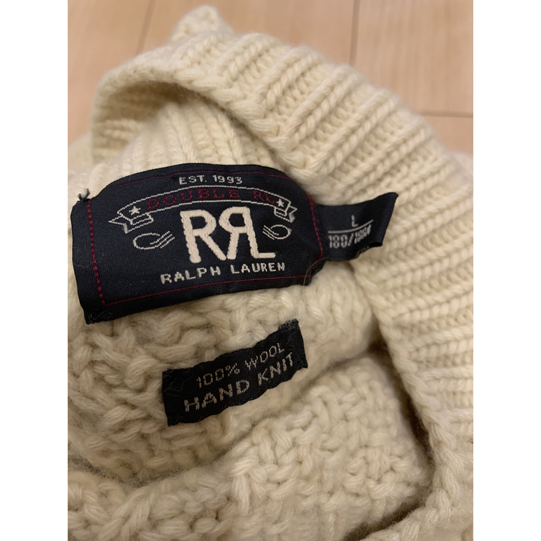 RRL MOC CABLE HAND KNIT