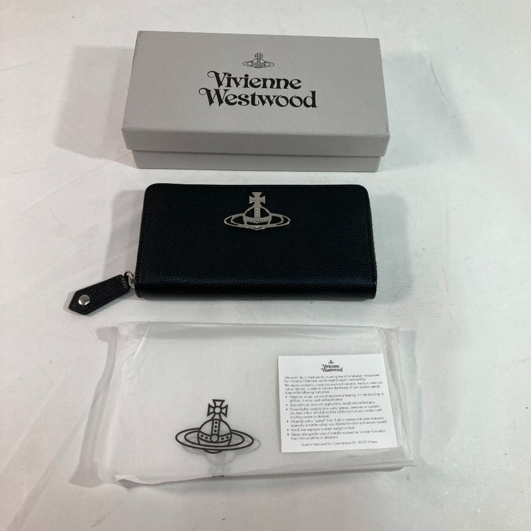 Vivienne Westwood(ヴィヴィアンウエストウッド)の◎◎Vivienne Westwood ヴィヴィアン・ウエストウッド KELLY 長財布 ラウンドファスナー 51050024 ブラック x シルバー レディースのファッション小物(財布)の商品写真