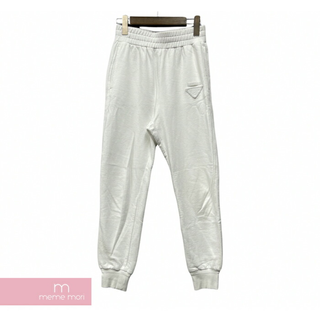 PRADA 2022 Cotton Sweat Pants 132361 R212 10FI プラダ コットンスウェットパンツ トライアングルロゴ ホワイト サイズXS 【231111】【-A】【me04】