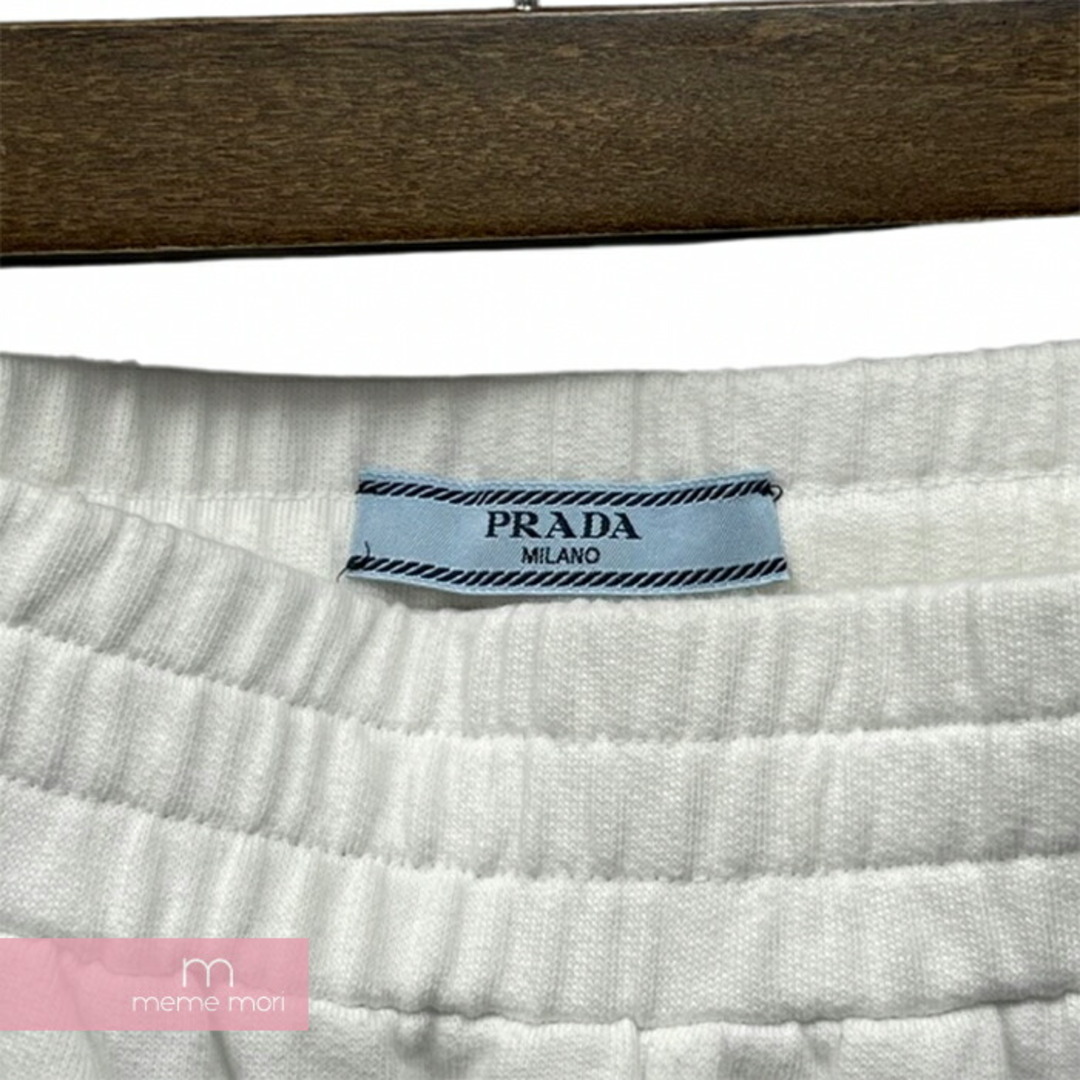 PRADA 2022 Cotton Sweat Pants 132361 R212 10FI プラダ コットンスウェットパンツ トライアングルロゴ ホワイト サイズXS 【231111】【-A】【me04】