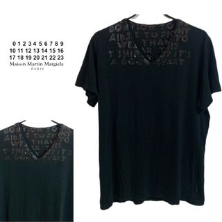 黒50新品 メゾン マルジェラ ステレオタイプ Tシャツ ブラック カットソー