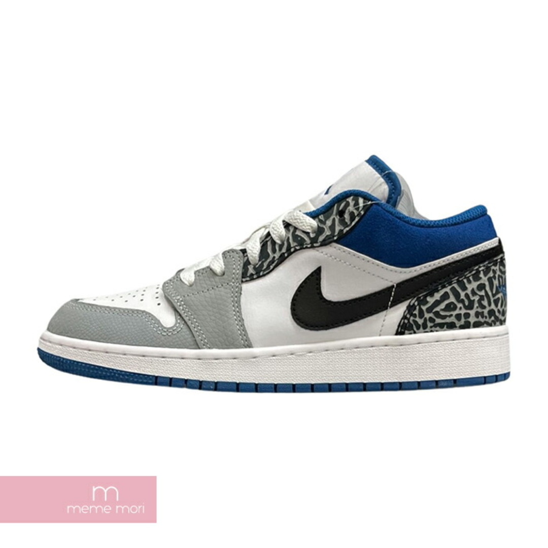 NIKE 2022SS AIR JORDAN 1 LOW SE GS True Blue DQ2514-140 ナイキ エアジョーダン1  トゥルーブルー ローカットスニーカー キッズサイズ エレファント柄 ブルー×グレー サイズUS6Y(24cm) 【231111】【新古品】【me04】  | ...