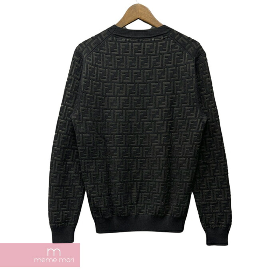 FENDI Sweater FZY063 AAUQ フェンディ セーター ニット 総柄 FFロゴ ズッカ柄 ブラック サイズ44 【231114】【-A】【me04】