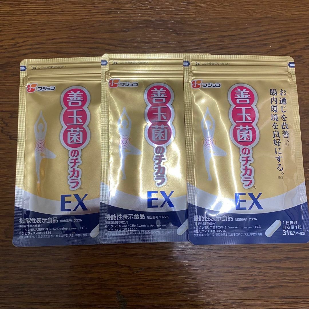 フジッコ 善玉菌のチカラEX 31粒×3袋の通販 by HMK ｜ラクマ