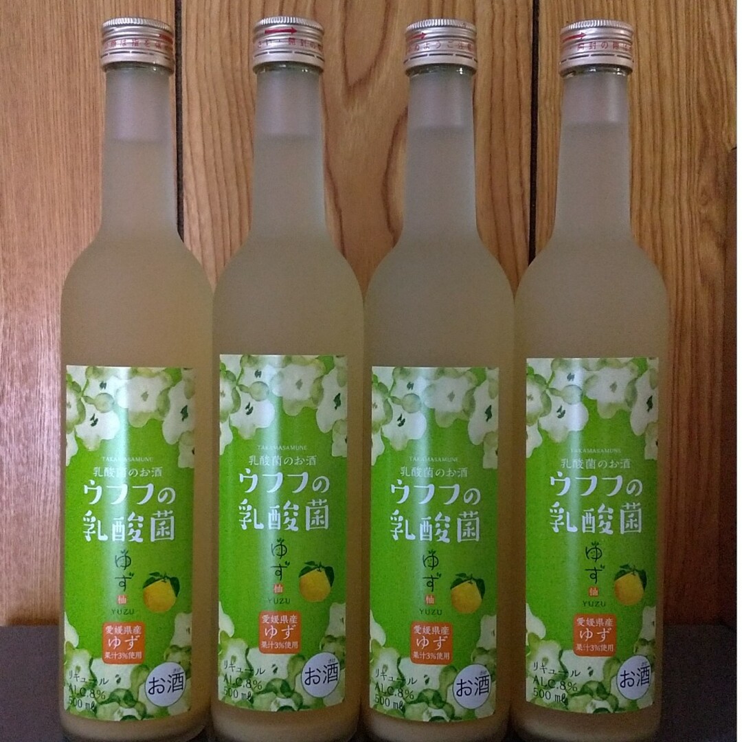 ウフフの乳酸菌　ゆず　4本セット 食品/飲料/酒の酒(リキュール/果実酒)の商品写真