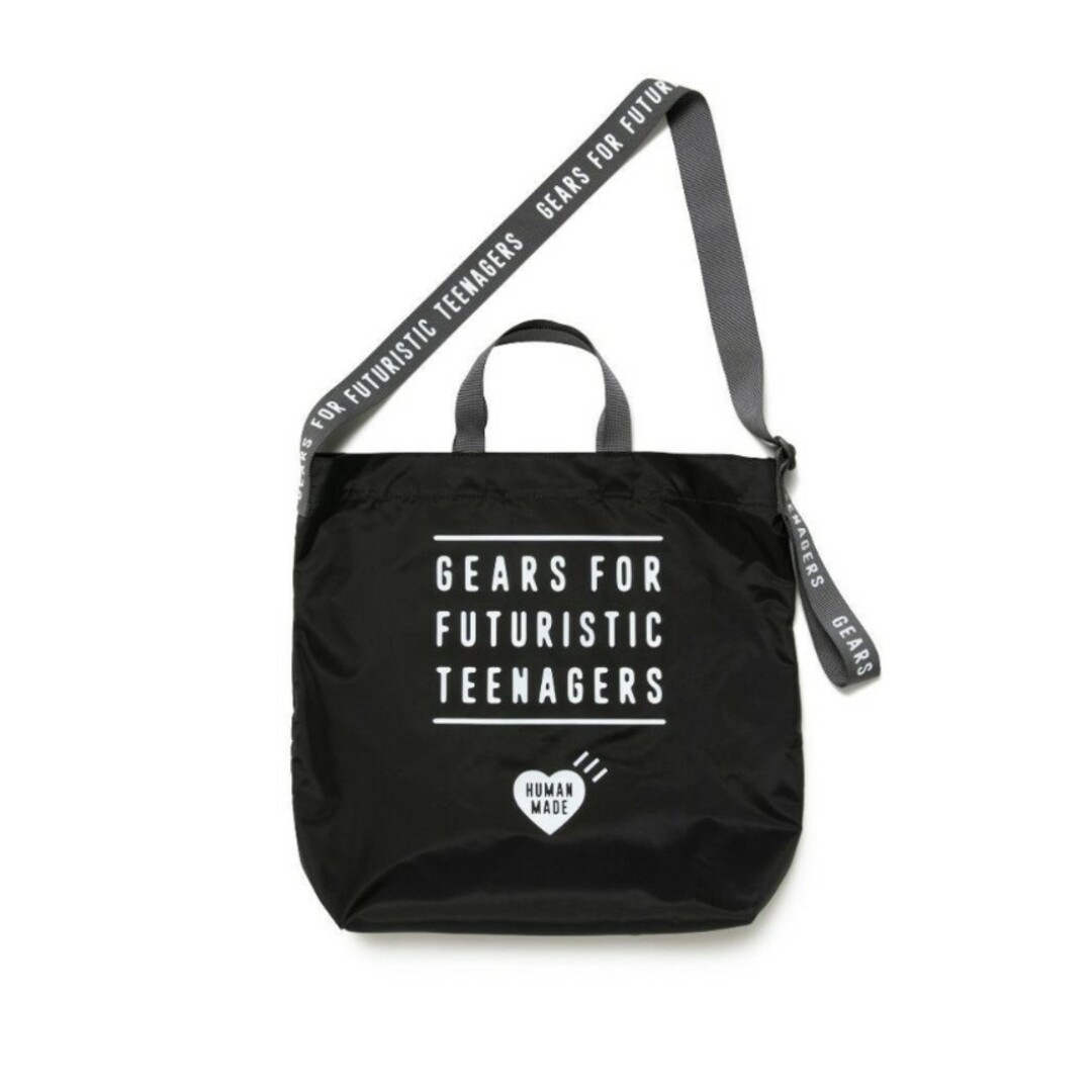 HUMAN MADE NYLON HEART 2-WAY TOTE BLACK