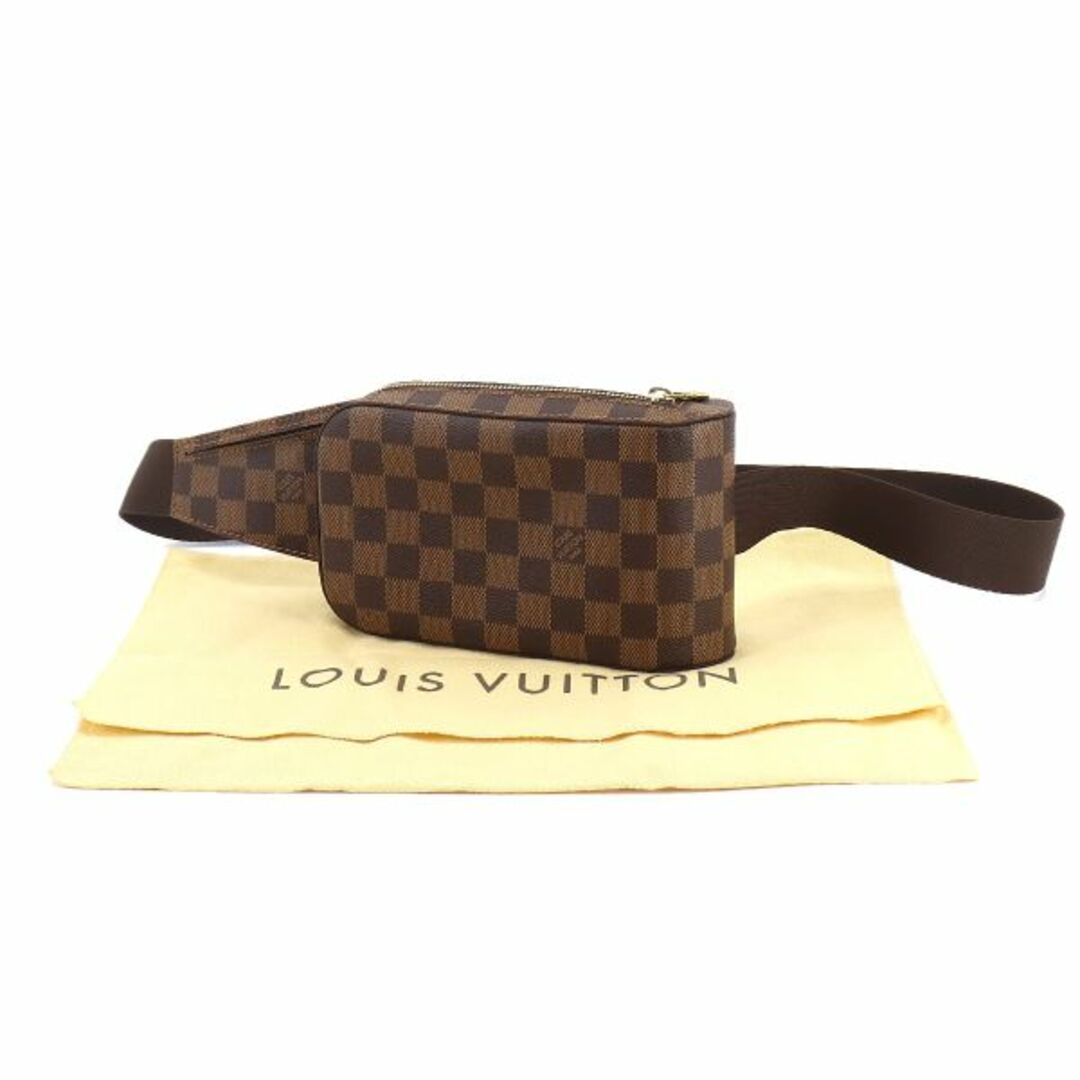 未使用 展示品 ルイ ヴィトン LOUIS VUITTON ダミエ ジェロニモス ボディ バッグ ウエスト ポーチ エベヌ ブラウン N51994 VLP 90210883