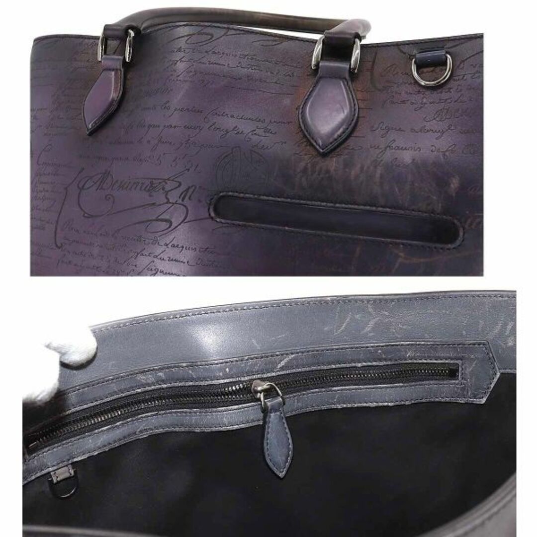 Berluti(ベルルッティ)のベルルッティ Berluti カリグラフィ トゥジュール トート バッグ ヴェネチアレザー パープル Calligraphy Toujours Bag VLP 90212271 メンズのバッグ(トートバッグ)の商品写真