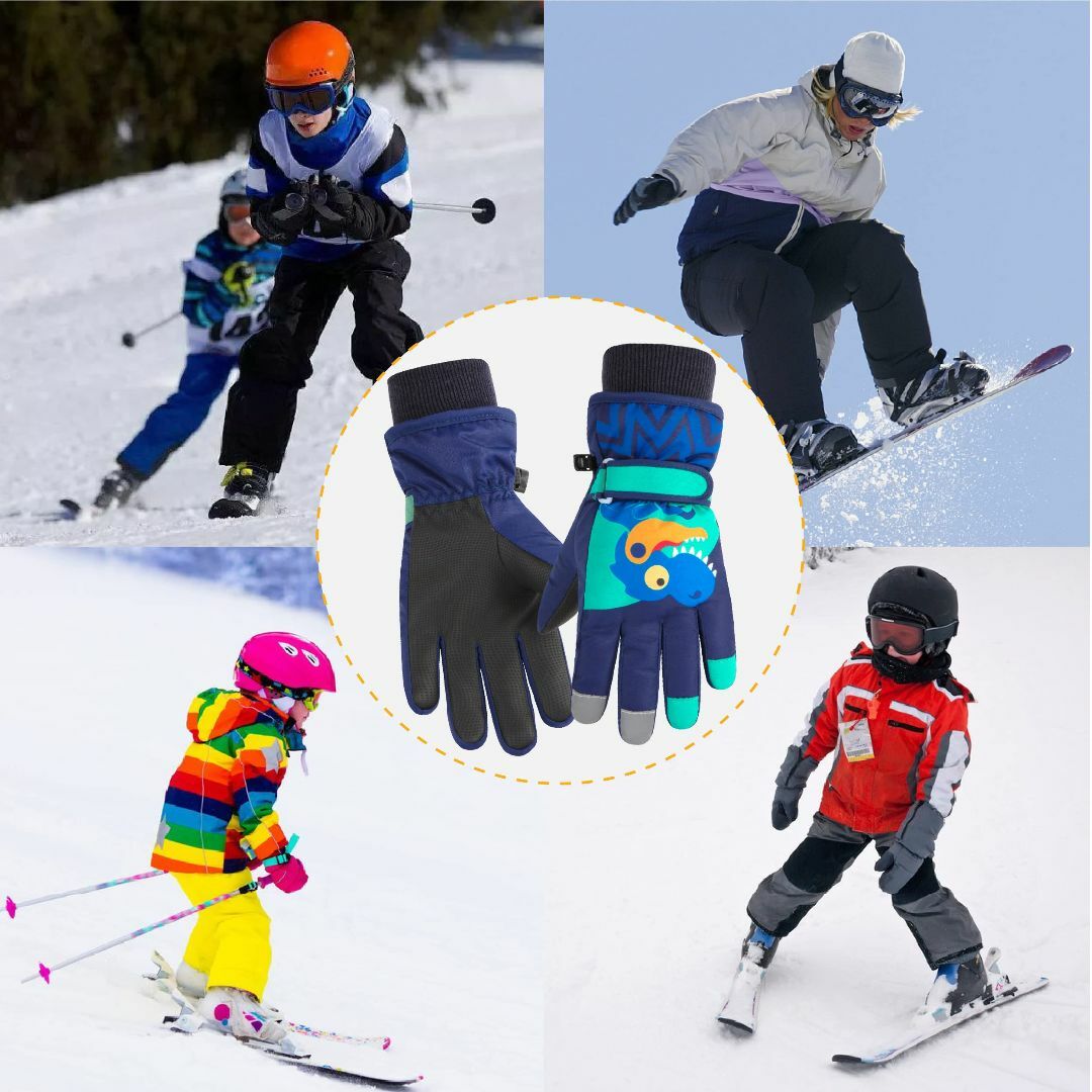 IGNIO キッズ雪遊び、スキー、スノーボード、スノボーグローブ