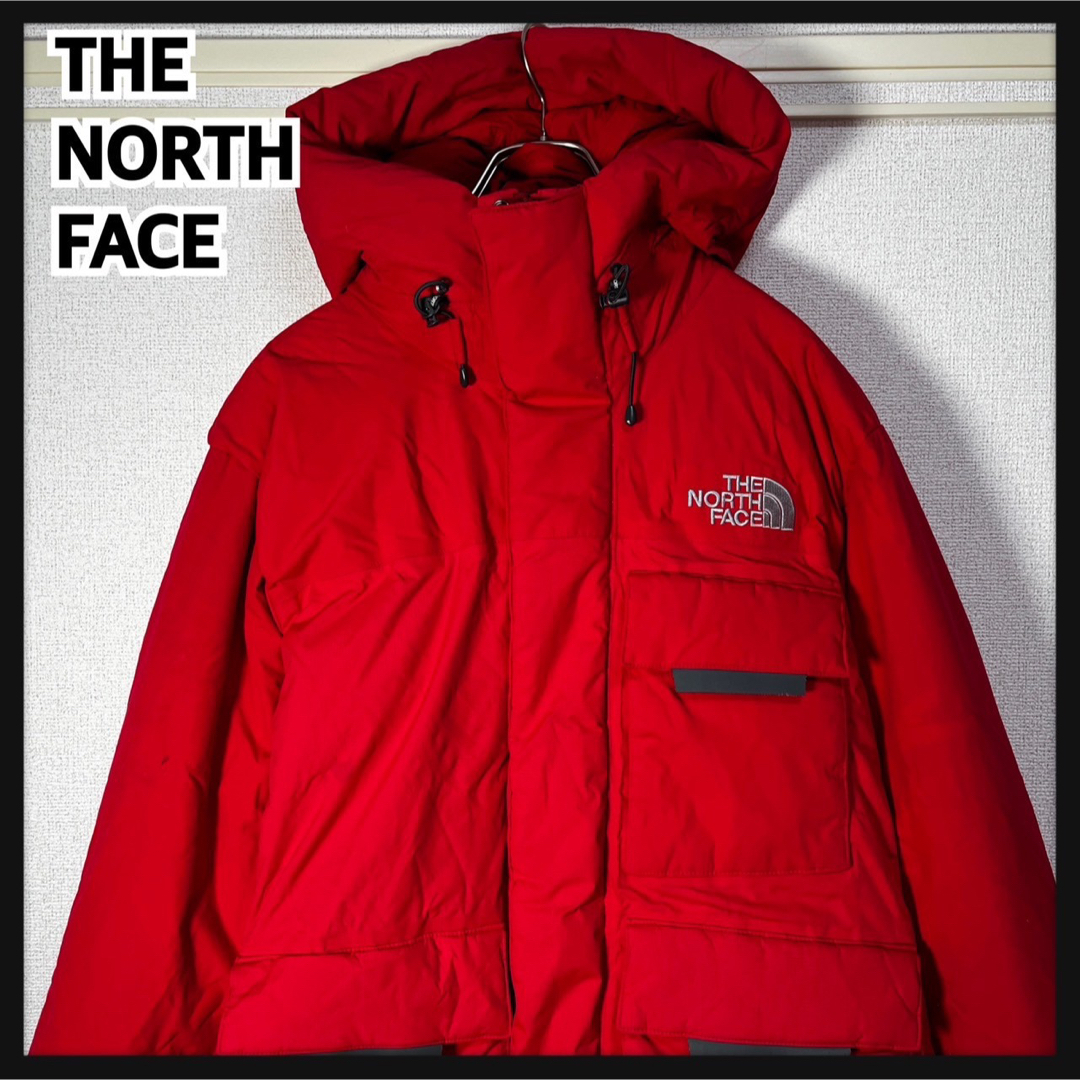 THE NORTH FACE - ノースフェイス】ダウンジャケット 700 赤 刺繍 ワン ...