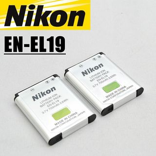 ニコン(Nikon)のnikon EN-EL19 純正バッテリー 2個セット(その他)