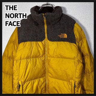 ザノースフェイス(THE NORTH FACE)の【ノースフェイス】ダウンジャケット　700 ハリスツイード　コラボ　黄色KF(ダウンジャケット)