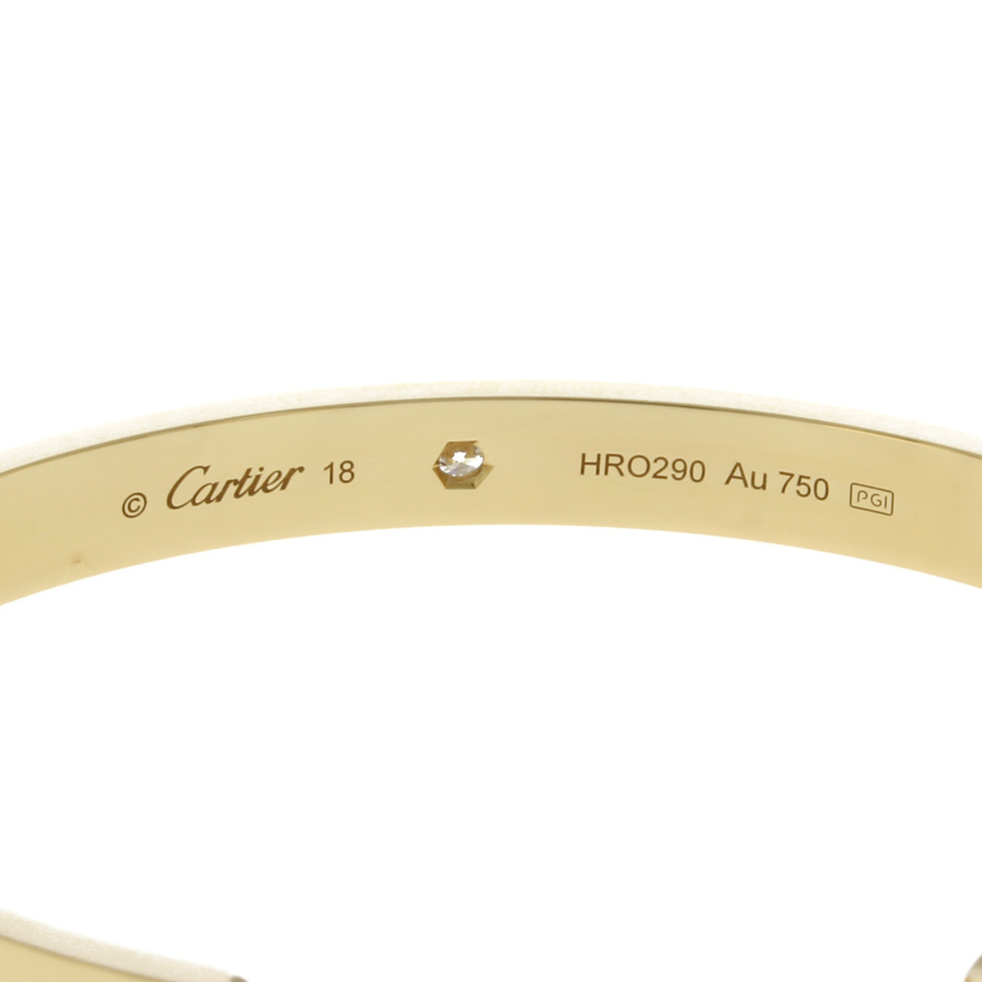 カルティエ CARTIER ラブ オープン バングル 18金 K18イエローゴールド ダイヤモンド レディース オシャレ カルティエブレスレット 太め 太い ジュエリー 腕輪 バングルレディース ブランド 一粒ダイヤ シンプル k18ブレスレット 品