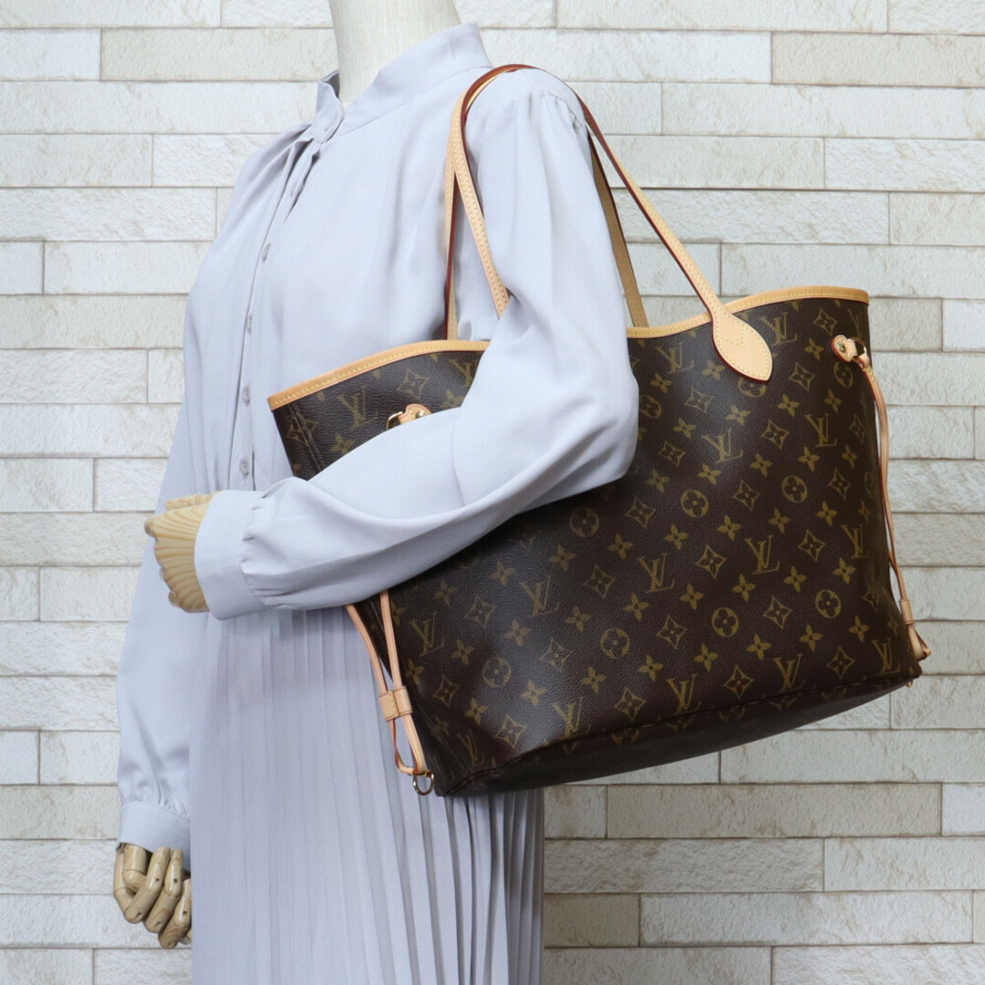 ルイヴィトン ネヴァーフルMM モノグラム トートバッグ モノグラムキャンバス ブラウン レディース LOUIS VUITTON 中古