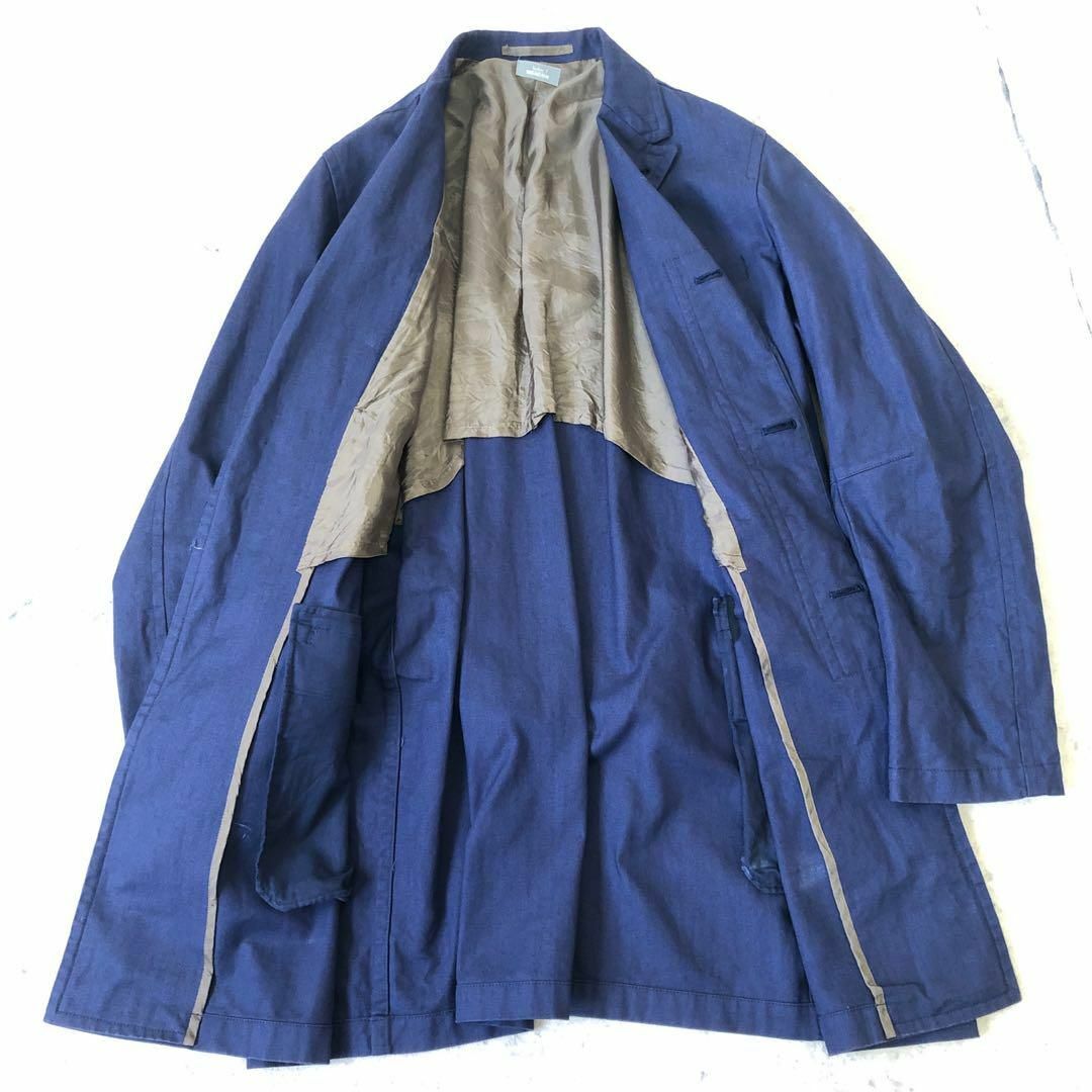 kolor BEACON(カラービーコン)の【Kolor beacon】比翼 ワーク ジャケット 青ブルー ベルト付 カラー メンズのジャケット/アウター(テーラードジャケット)の商品写真