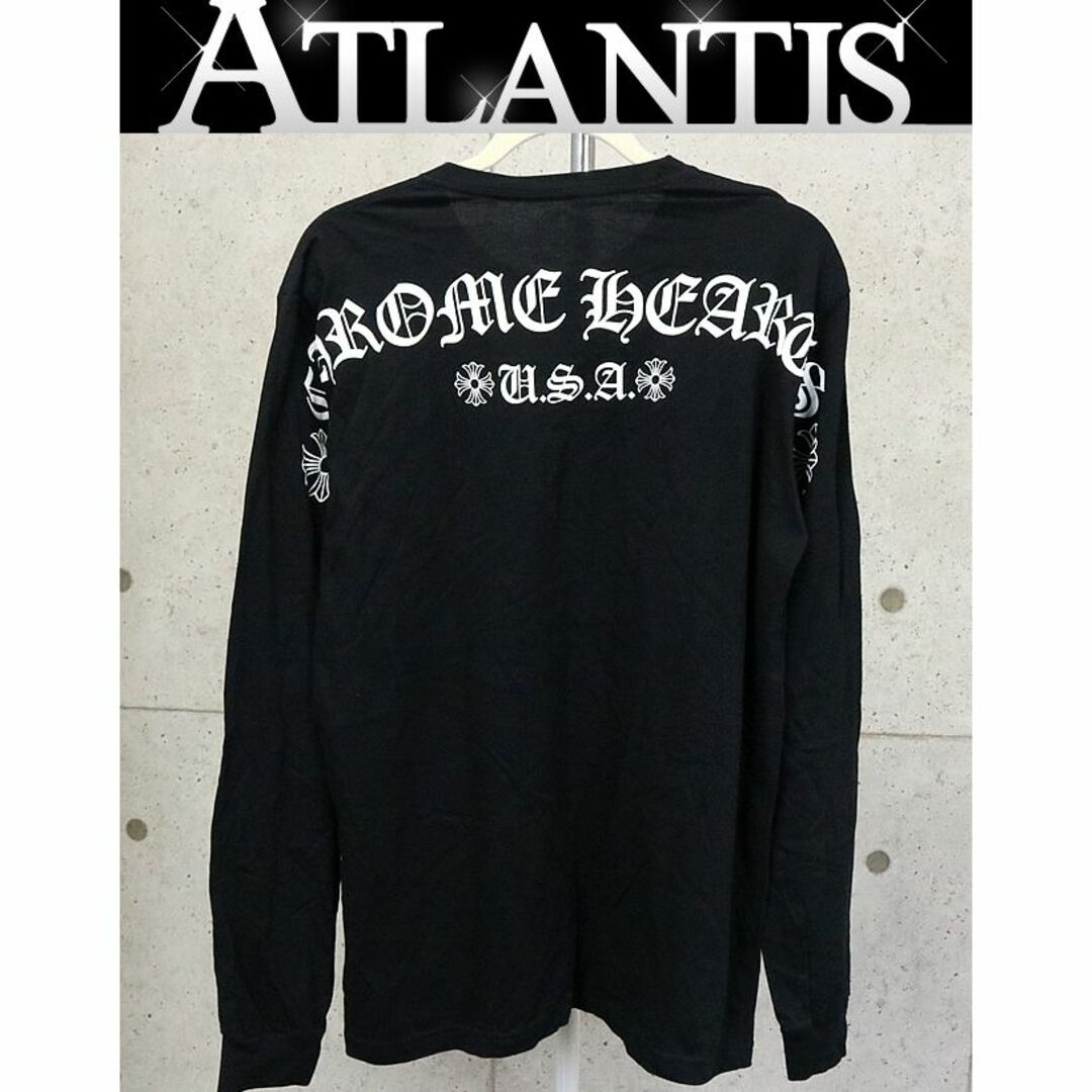 銀座店 クロムハーツ オールドイングリッシュ ロンT ロゴ 長袖 size:L 黒 92966