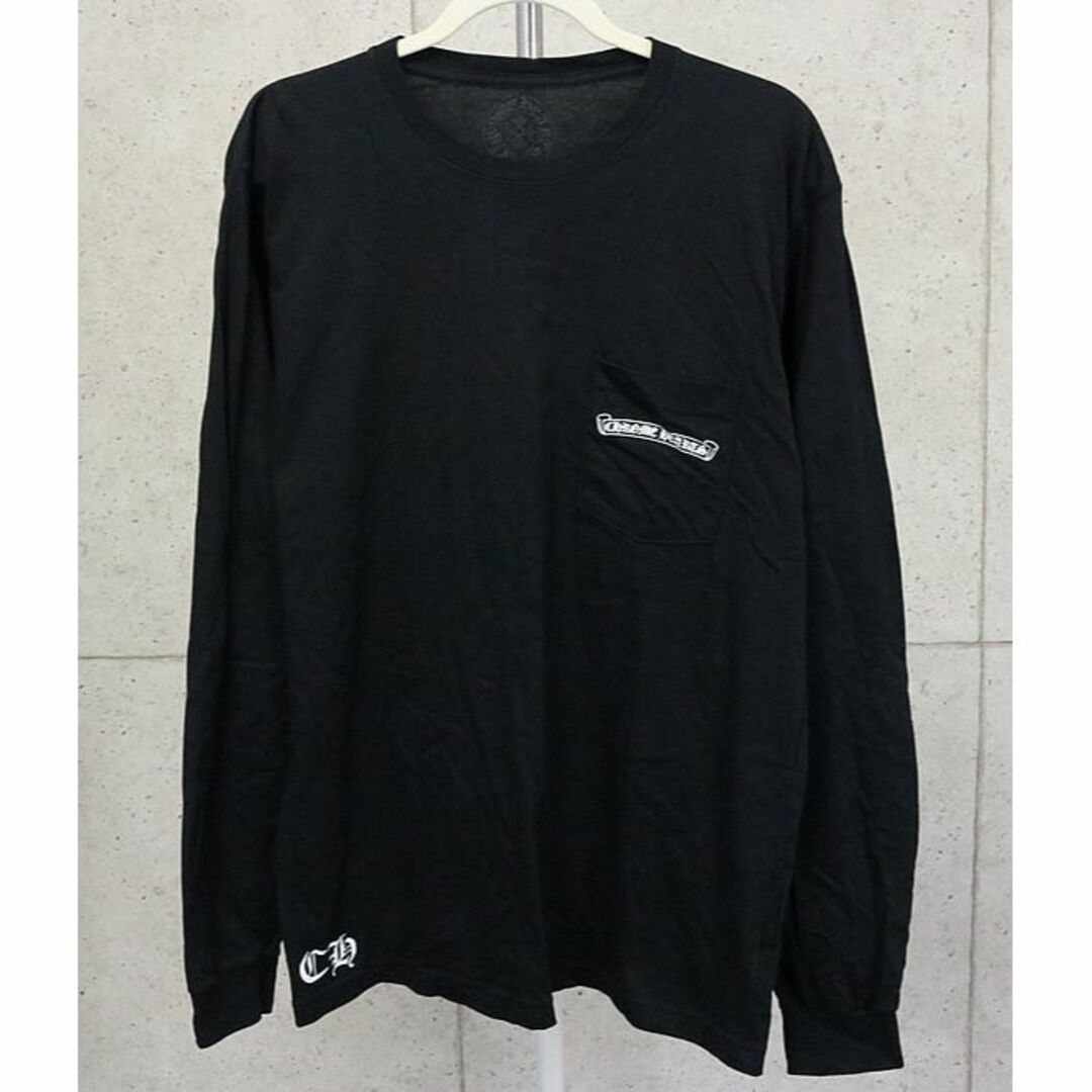 銀座店 クロムハーツ オールドイングリッシュ ロンT ロゴ 長袖 size:L 黒 92966